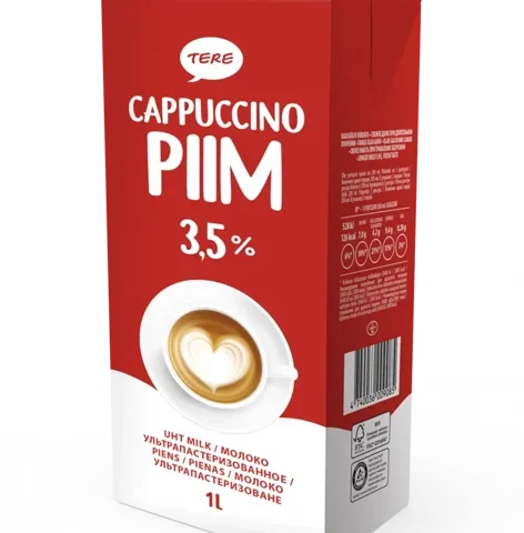 Tere kõrgkuumutatud Cappuccino täispiim UHT 3.5% 1L