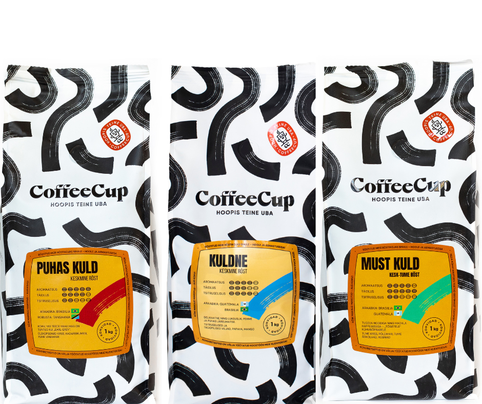 COFFEECUP'I KOHVIDE KOMPLEKT, 3 X 1 KG