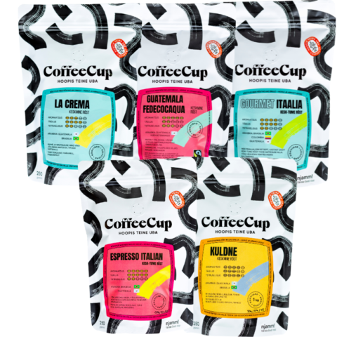 COFFEECUP'I KOHVIDE KOMPLEKT, 5 X 250GR
