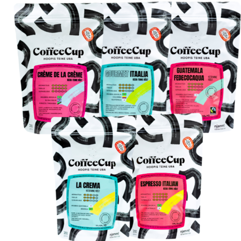 COFFEECUP'I KOHVIDE KOMPLEKT, 5 X 250GR