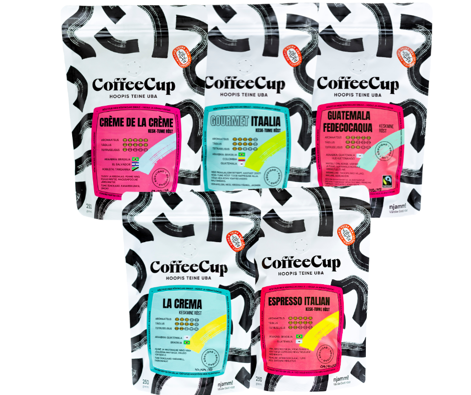 COFFEECUP'I KOHVIDE KOMPLEKT, 5 X 250GR